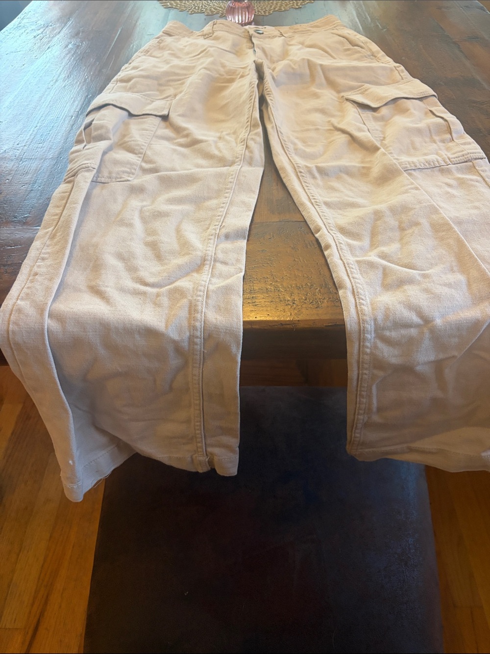 Cotton On Wide Leg Cargo Pants in Light Tan